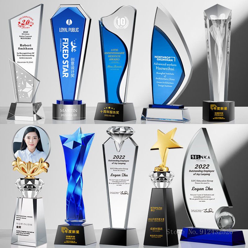 Badminton Cup - Customized Creative Crystal Trophy, High Honor