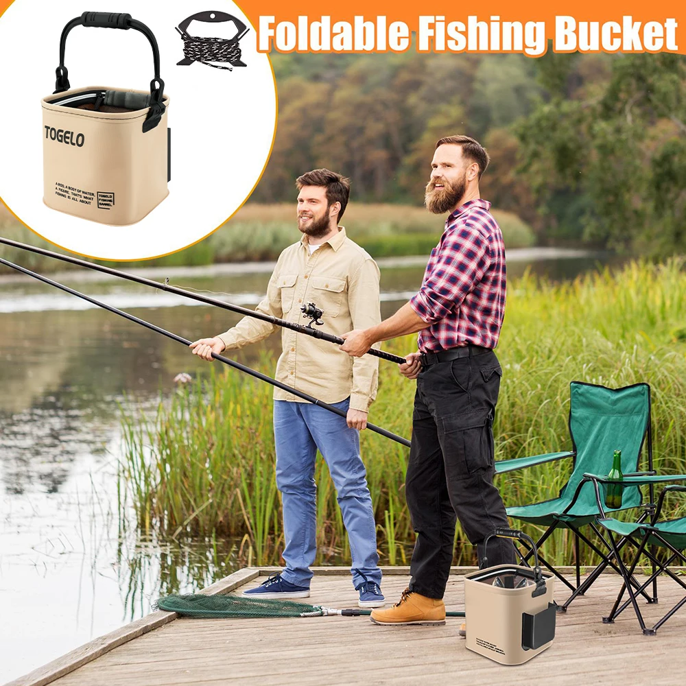 Outdoor Fishing Bucket Foldabl - Badminton Live 리뷰 및 가격