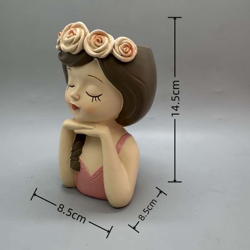 Cute girl flower pot silicone  - Badminton Live 리뷰 및 가격