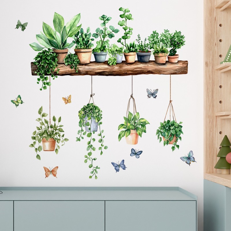 3D Potted Green Plant Shelf Wa - Badminton Live 리뷰 및 가격