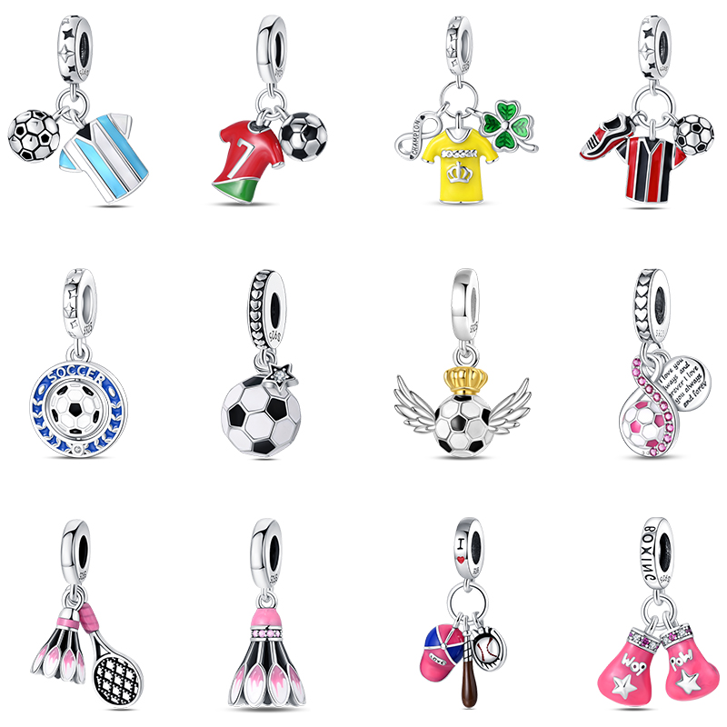 Fashion 925 Silver Football Je - Badminton Materi 리뷰 및 가격