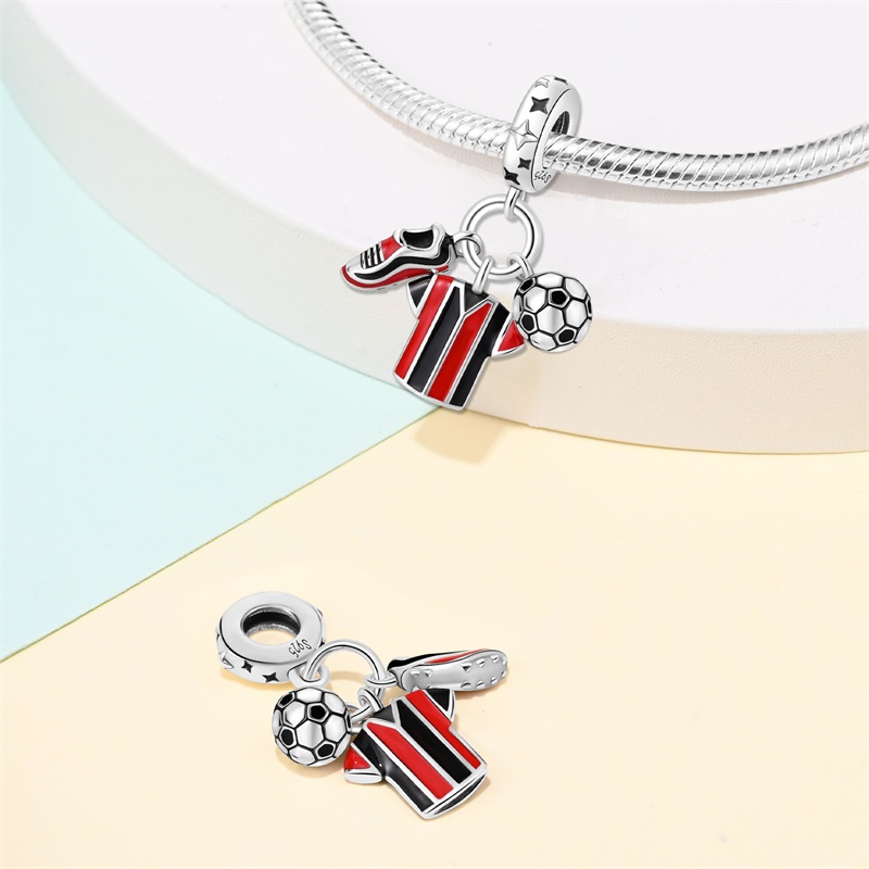 Fashion 925 Silver Football Je - Badminton Materi 리뷰 및 가격