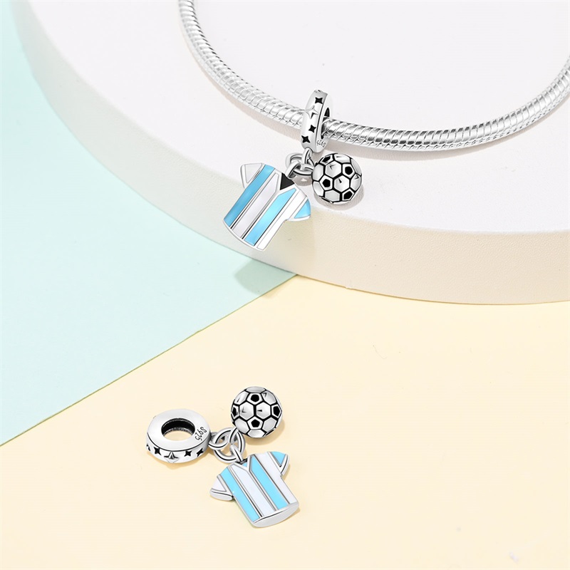 Fashion 925 Silver Football Je - Badminton Materi 리뷰 및 가격